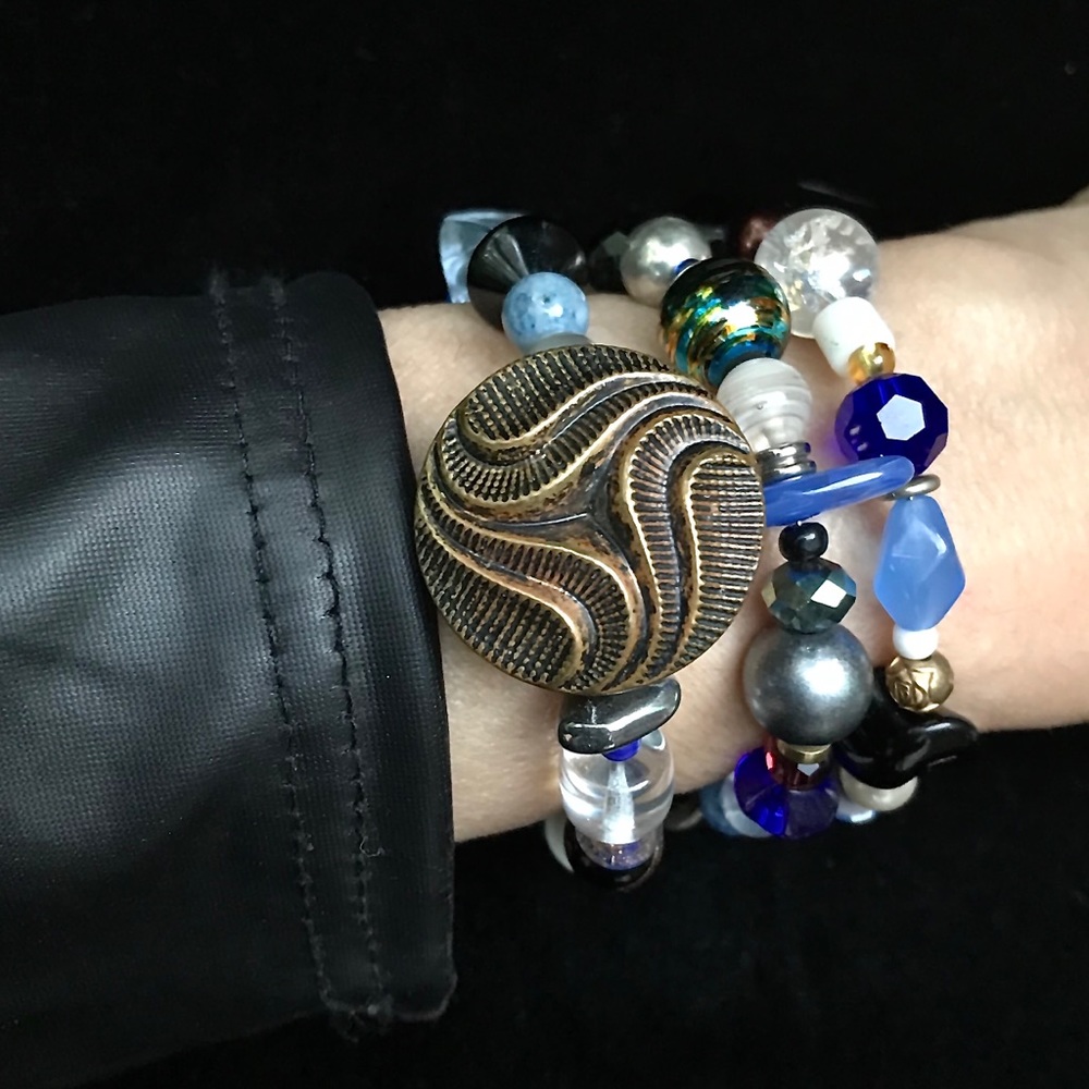 Handmade Bracelet with Vintage and Modern Elements (NB50-4H) - Picture 6 of 8